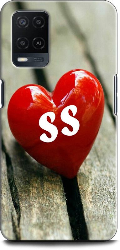 INDICRAFT Back Cover for OPPO A54, CPH2239 S S, S LOVES S, S NAME, LETTER, ALPHABET, SS LOVE, HART, BLUE  (Multicolor, Dual Protection, Pack of: 1)
