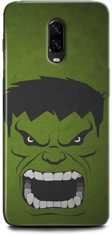 INDICRAFT Back Cover for One Plus 6T, hulk, Printed  (Multicolor, Shock Proof, Pack of: 1)
