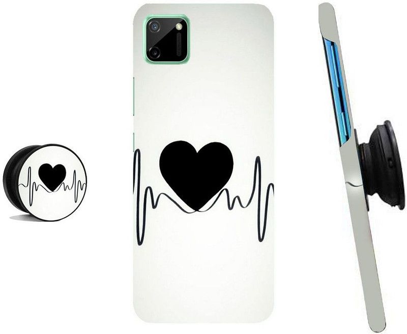 MY SWAG Back Cover for Realme C11  (White, Black, Cases with Holder)