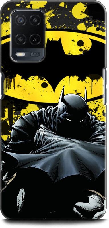 INDICRAFT Back Cover for OPPO A54, CPH2239 BATMAN, ARKHAM CITY, SUPERHERO, DC COMICS  (Multicolor, Dual Protection, Pack of: 1)