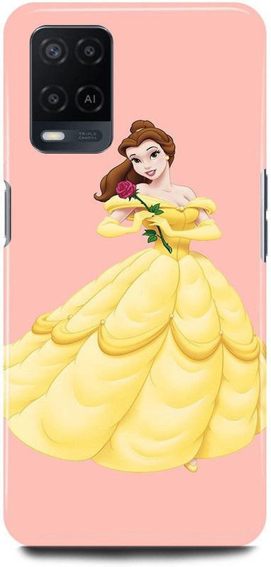 FRONK Back Cover for OPPO A54, CPH2239, GIRL, CUTE, GIRL, LOVELY, GIRL, ANIME, GOLDEN, LOVE  (Beige, Hard Case, Pack of: 1)