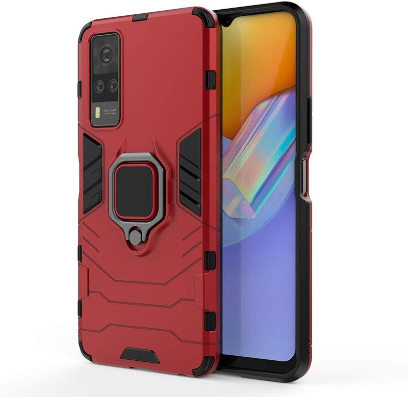Wowcase Back Cover for Y51, Vivo Y51A, Vivo Y31, Vivo Y51 (2020)  (Red, Rugged Armor, Pack of: 1)