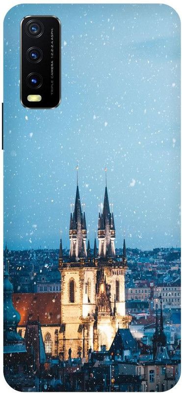 Bluvver Back Cover for Vivo Y12s, V2033, Printed City,Light Back Cover  (Multicolor, Hard Case, Pack of: 1)