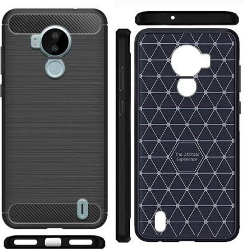 COVER CAPITAL Back Cover for Nokia C30  (Black, Shock Proof, Silicon, Pack of: 1)