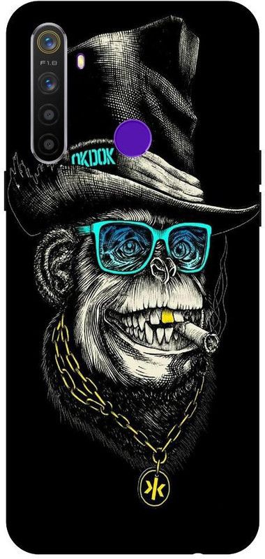 Wall Art Back Cover for Realme 5s MONKEY, FUNNY  (Multicolor, Dual Protection, Pack of: 1)