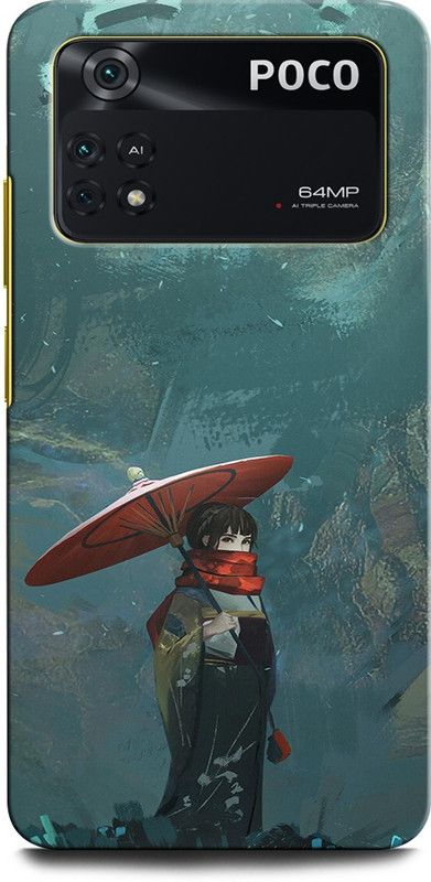 ORBIQE Back Cover for POCO M4 Pro GIRL, WOMEN ARTWORK, ANIME GIRL, PRETTY, BEUTY  (Multicolor, Hard Case, Pack of: 1)