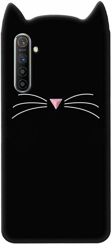 Deemoksh Back Cover for Realme C2  (Black, Flexible, Silicon)