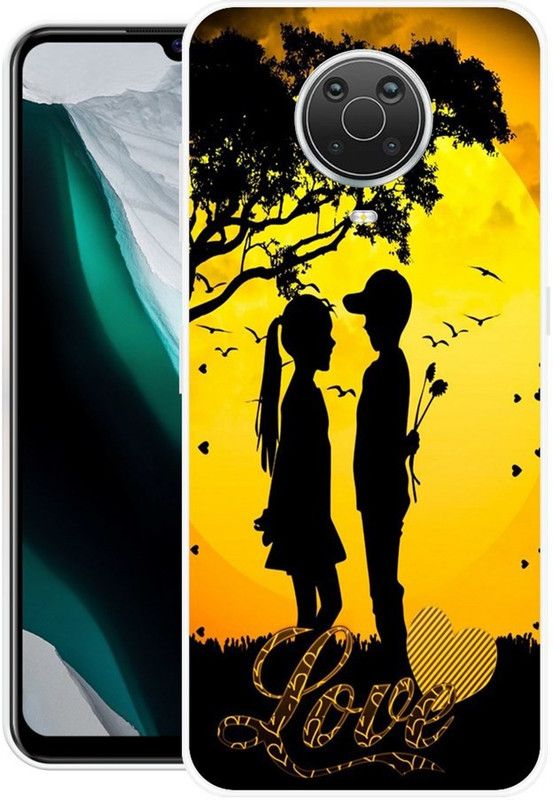 MUSKAY Back Cover for Nokia G20  (Black, Yellow, Grip Case, Silicon, Pack of: 1)
