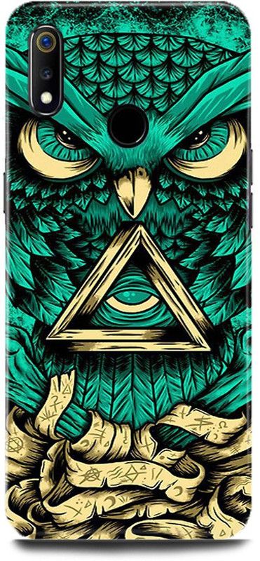 MP ARIES MOBILE COVER Back Cover for realme 3i, RMX1827, Owl funny owl night watch abej beograd trippy owl  (Multicolor, Hard Case, Pack of: 1)