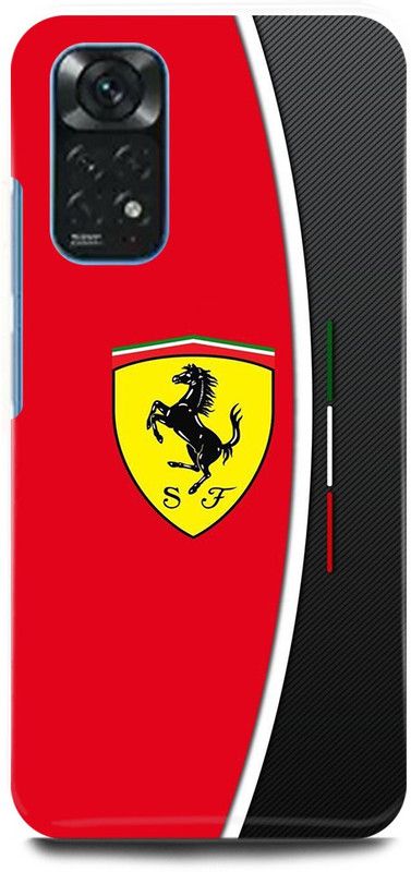 play fast Back Cover for POCO M4 Pro FERRARI, CAR, SIGN, LOGO  (Red, Hard Case, Pack of: 1)