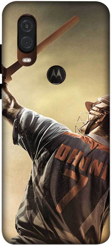 NDCOM Back Cover for Motorola One Vision MS Dhoni Printed  (Multicolor, Hard Case, Pack of: 1)