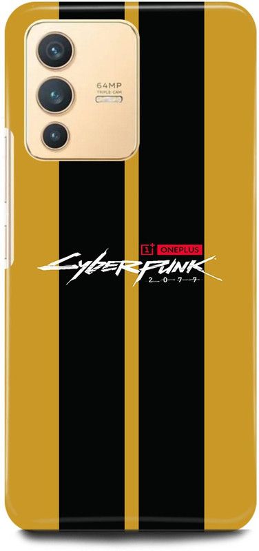 play fast Back Cover for vivo V23 5G, V2130 CYBERPUNK, GAME, LOGO, SIGN  (Yellow, Hard Case, Pack of: 1)