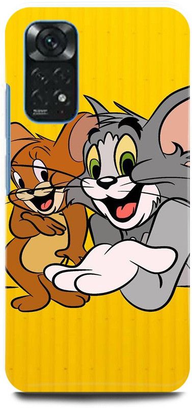 play fast Back Cover for Redmi Note 11S TOM, AND, JERRY, CARTOON, CN  (Yellow, Hard Case, Pack of: 1)