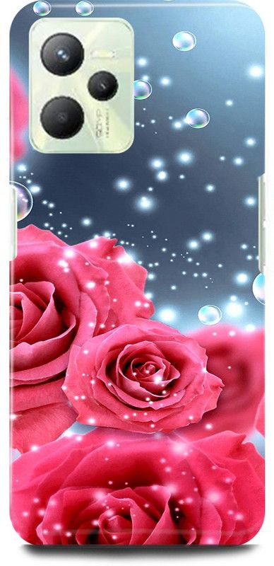 play fast Back Cover for Realme C35, RMX3511 PINK, ROSE, ROSES, FLOWER, FLOWERS, DROPS  (Pink, Hard Case, Pack of: 1)