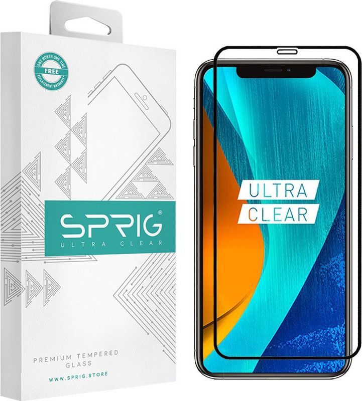 Sprig Edge To Edge Tempered Glass for Apple iPhone XS Max, Apple iPhone XS, Apple iPhone XS Max, Apple iPhone XS  (Pack of 1)