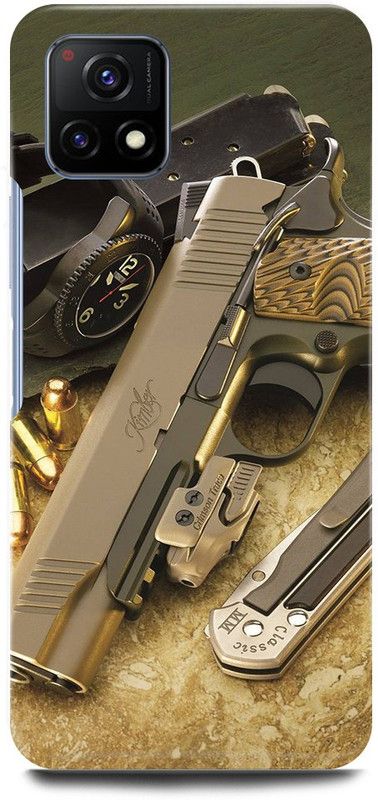play fast Back Cover for Vivo Y72 5G, V2060 GUN, RIFFLE, PISTOL, BULLETS, BANDOOK  (Multicolor, Hard Case, Pack of: 1)