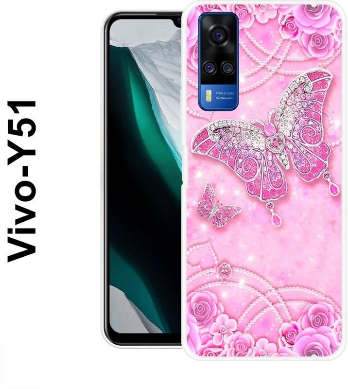 SHIVKUDI Back Cover for Vivo Y51, Vivo Y51A, Vivo Y31, Vivo Y51 2020, Vivo Y31 2020  (Pink, Grip Case, Silicon)