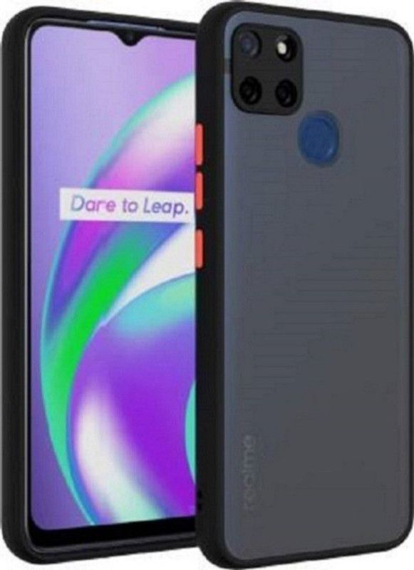 kentop Back Cover for Realme Narzo 30A, Realme c25s, Realme c12, Realme Narzo 20, Realme c25  (Black, Shock Proof, Pack of: 1)