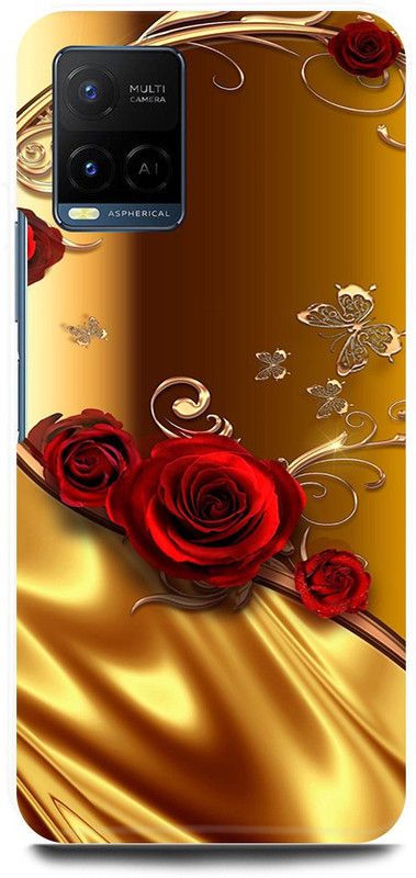 play fast Back Cover for Vivo Y21E GOLDEN, ROSE, DREAM, RED, GOLD, ROSE  (Gold, Hard Case, Pack of: 1)
