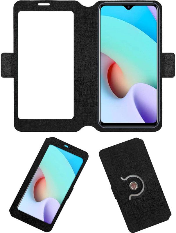 ACM Flip Cover for Ikall K450  (Black, Cases with Holder, Pack of: 1)