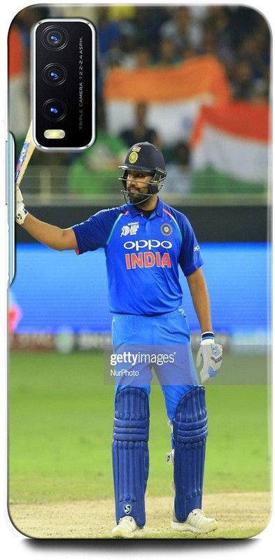 GRAFIQE Back Cover for Vivo Y20 V2029 ROHIT SHARMA, INDIA, CRICKET, INDIAN CRICKET BATSMAN  (Multicolor, Shock Proof, Pack of: 1)