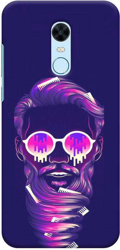 SP KING Back Cover for Mi Redmi Note 5  (Purple, Blue, 3D Case)