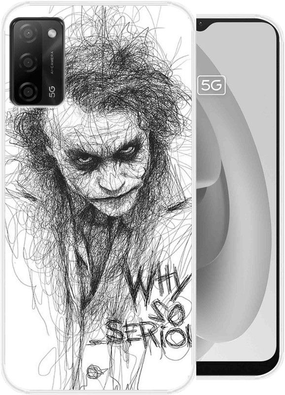 SuperQueen Back Cover for OppoA53s5G  (Black, White, Flexible, Silicon, Pack of: 1)