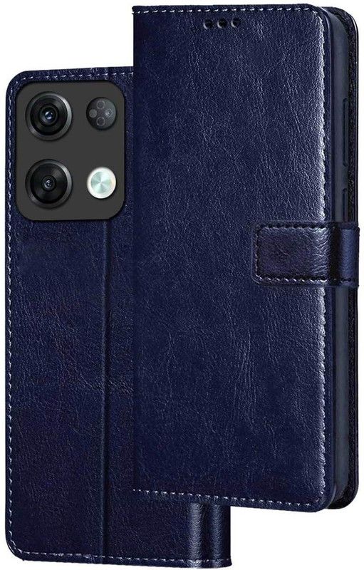 RRTBZ Flip Cover for Oppo Reno8 5G / Reno 8  (Blue, Pack of: 1)