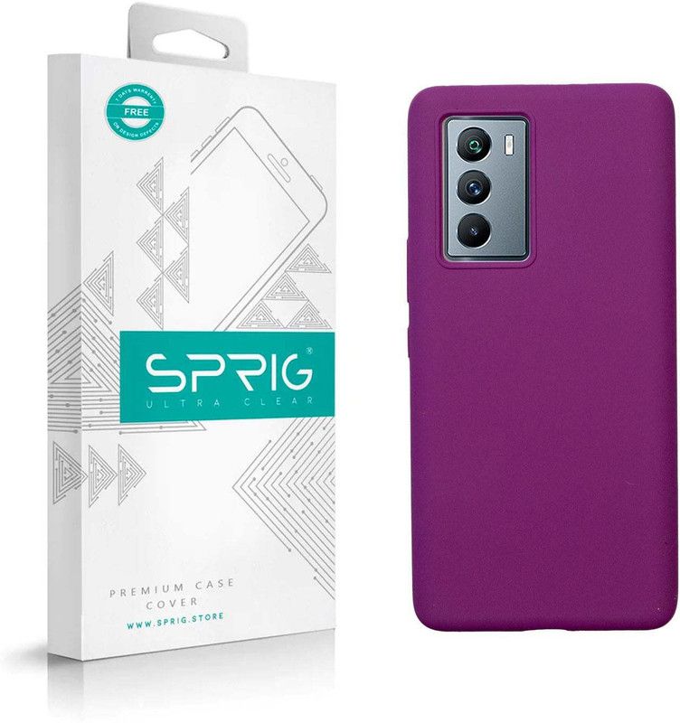 Sprig Liquid Silicone Back Cover for IQOO 9 SE 5G, IQOO 9 SE, 9 SE  (Purple, Shock Proof, Silicon, Pack of: 1)