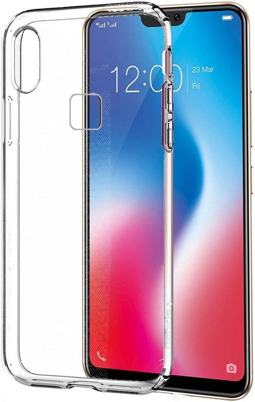 DSCASE Back Cover for Vivo V9  (Black, Shock Proof, Silicon, Pack of: 1)
