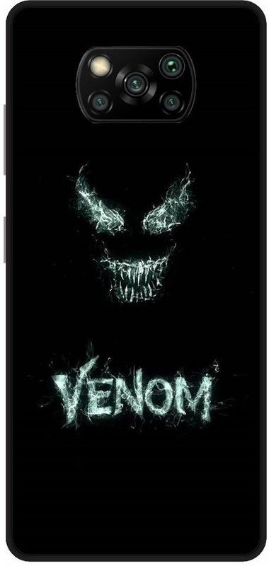 BYXIS Back Cover for Poco X3 Pro Venom, Venom movie, Marval, Comic, Spiderman, Anti hero, Superhero  (Multicolor, Shock Proof, Pack of: 1)