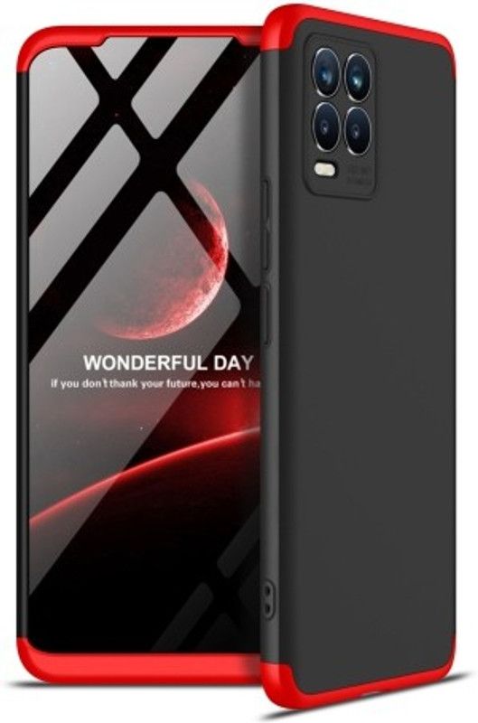 Cermarise Front & Back Case for Realme 8  (Red, Dual Protection, Pack of: 1)