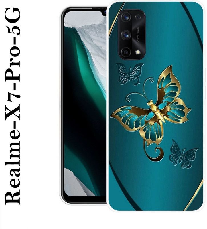 BAGRA Back Cover for Realme X7 Pro 5G  (Blue, Silicon)