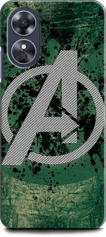 WallCraft Back Cover for OPPO A17, CPH2477 AVENGERS, AVENGERS SIGN, MARVEL, AVENGER, COMIC  (Multicolor, Dual Protection, Pack of: 1)