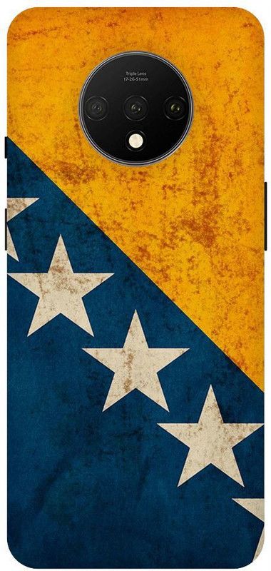 Afterglow Back Cover for One Plus 7T BIH FLAG, FLAG, STARS, BOSNIA FLAG, HERZEGOVINA  (Multicolor, Shock Proof, Pack of: 1)