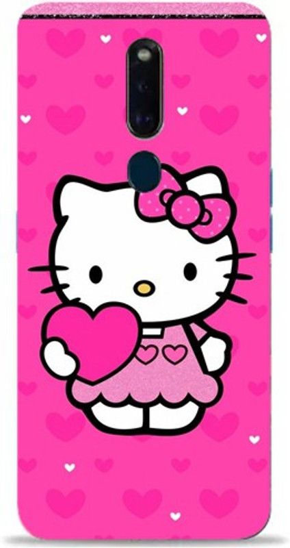 Fanny Back Cover for Oppo F11 Pro  (Pink, White, Hard Case)