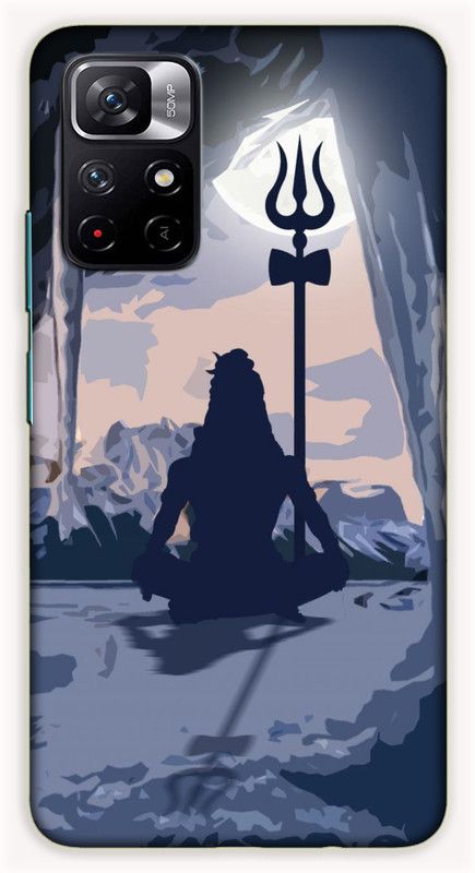 iprinto Back Cover for Mi Redmi Note 11T 5G, Poco M4 Pro 5G Mahadev Lord Mahadev Mahakal Shiva Shiv Ji Back Cover  (Purple, Hard Case)