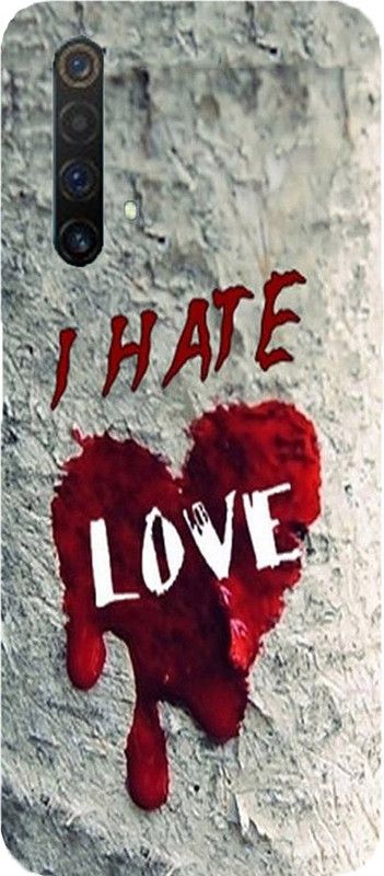 METOO Back Cover for Realme X50, Hate Love Design Back Cover, Realme X50 back cover Print : 124  (Multicolor, Dual Protection, Silicon, Pack of: 1)