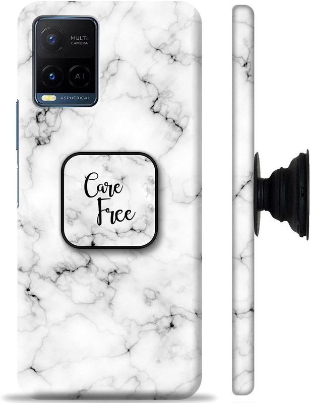 Swagr Back Cover for Vivo Y21e  (Grey, Cases with Holder, Pack of: 2)