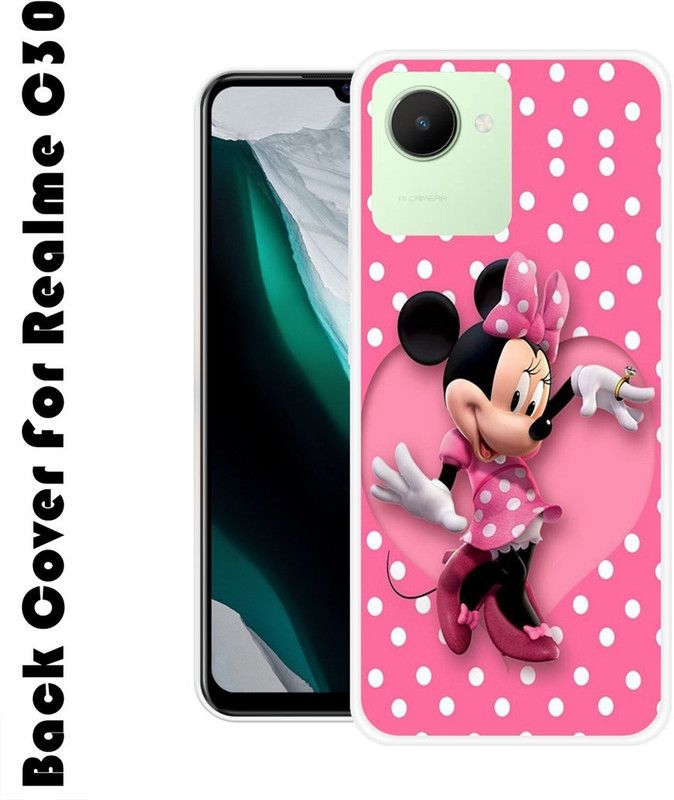 INDIALAND Back Cover for Realme C30  (Multicolor, Grip Case, Silicon, Pack of: 1)