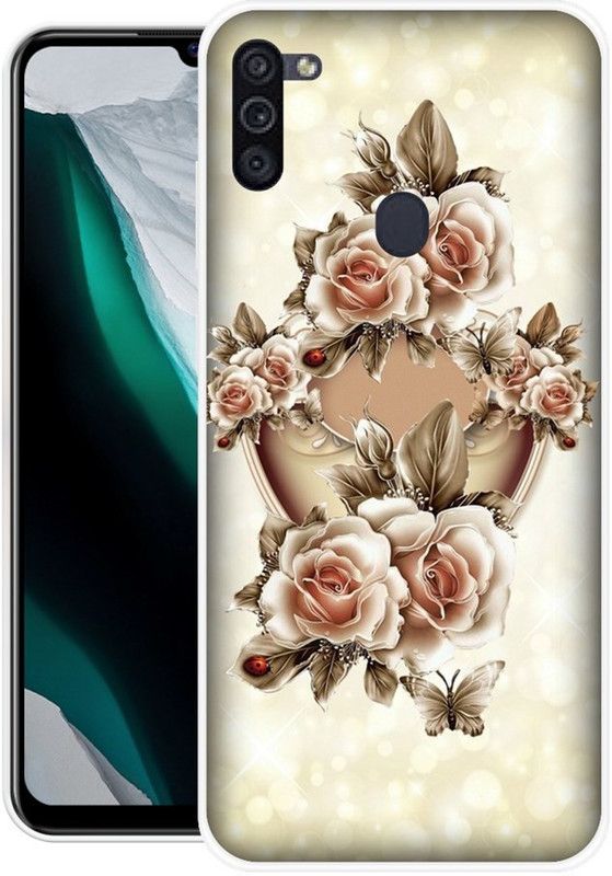 BLUEZAP Back Cover for Samsung Galaxy M11  (Beige, Grip Case, Silicon, Pack of: 1)