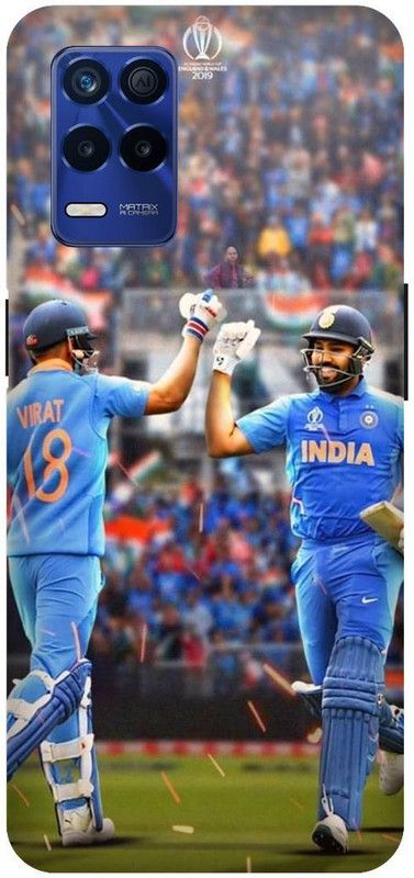 Bluvver Back Cover for Realme 8s 5G , RMX3381, Printed Rohit and Virat Back Cover  (Multicolor, Hard Case, Pack of: 1)