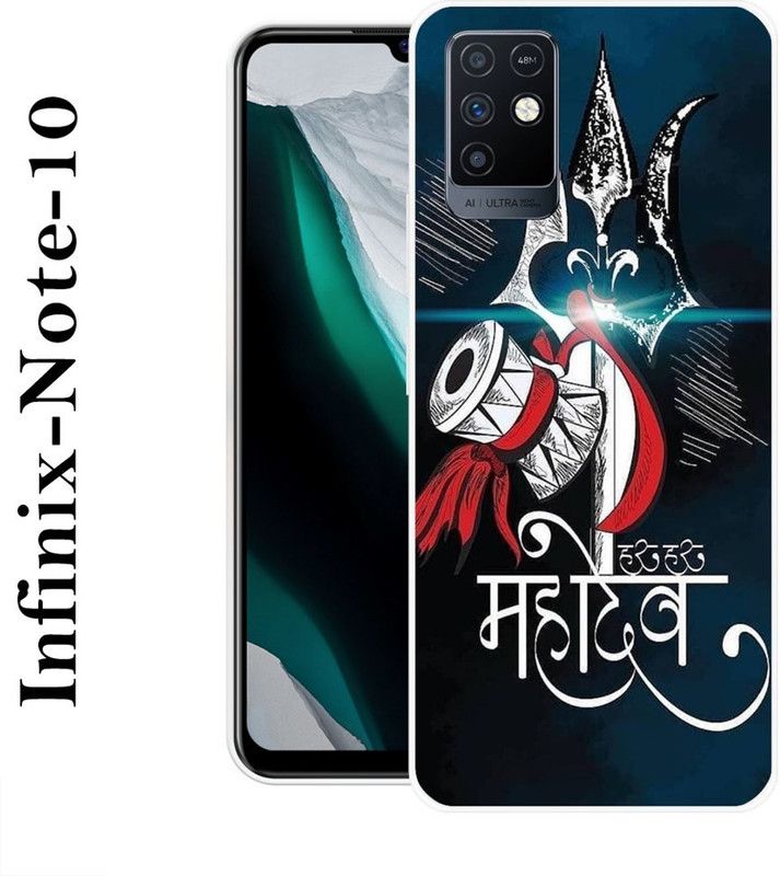 LOVETHINK Back Cover for Infinix Note 10  (Blue, White, Silicon)