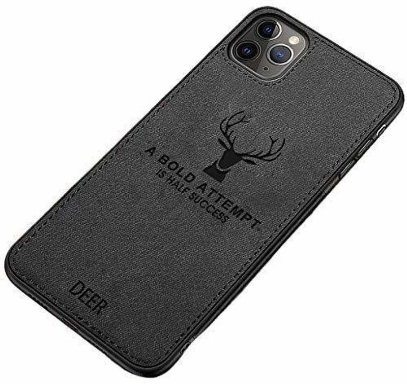 Europe Mart Book Cover for Apple iPhone 12 Mini | Hybrid Fabric Case | Flexible & Shockproof |Deer Series  (Black, Grip Case, Pack of: 1)