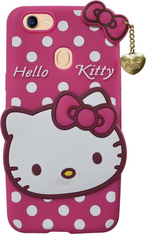 Coverage Back Cover for Kitty Case Oppo F5  (Pink, Flexible, Pack of: 1)