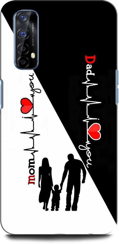 INTELLIZE Back Cover for Realme Narzo 20 Pro MOTHER, MAA, FATHER, LIFE LINE, I LOVE MY MOM DAD  (Multicolor, Hard Case, Pack of: 1)