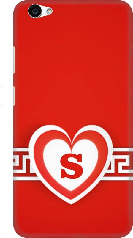 Coberta Case Back Cover for VIVO Y55L, VIVO Y55S, Vivo Y55 Back Cover Red Heart Alphabet S Design Back Case For Vvo Y55 Y55s Y55L By Coberta  (Multicolor, Pack of: 1)