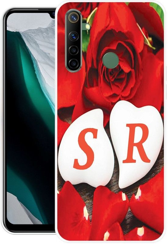 Printcase Back Cover for Realme 5, Realme 5i, Realme 5s, Realme Narzo 10  (Red, White, Dual Protection, Silicon, Pack of: 1)