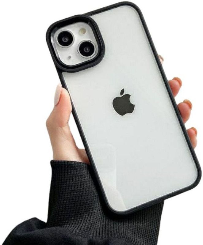 Galox Back Cover for iPhone 13  (Black, Transparent, Camera Bump Protector, Pack of: 1)