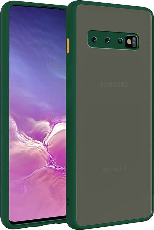 Flipkart SmartBuy Back Cover for Samsung Galaxy S10 Matte Finish Smoke Cover  (Green, Camera Bump Protector, Pack of: 1)